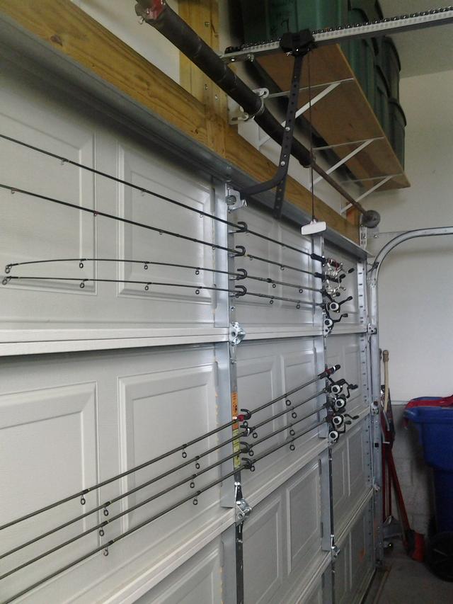 inspiring fishing rod holders for garage #9 garage door