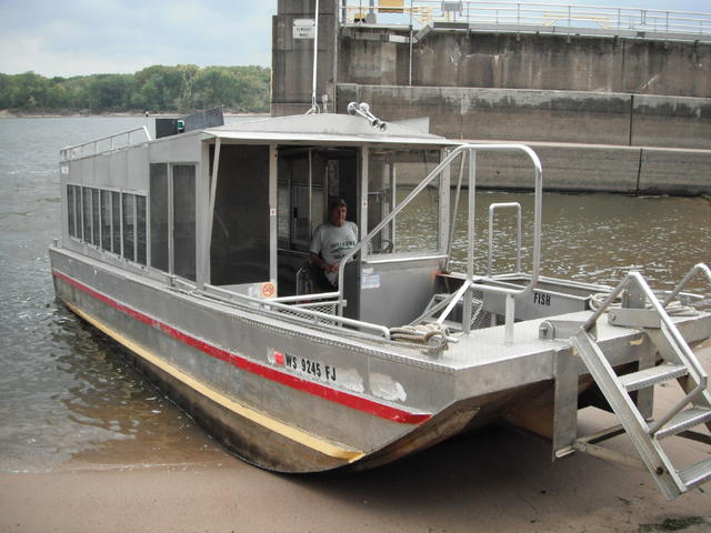  Mississippi River Fishing Barge Run in Wisconsin