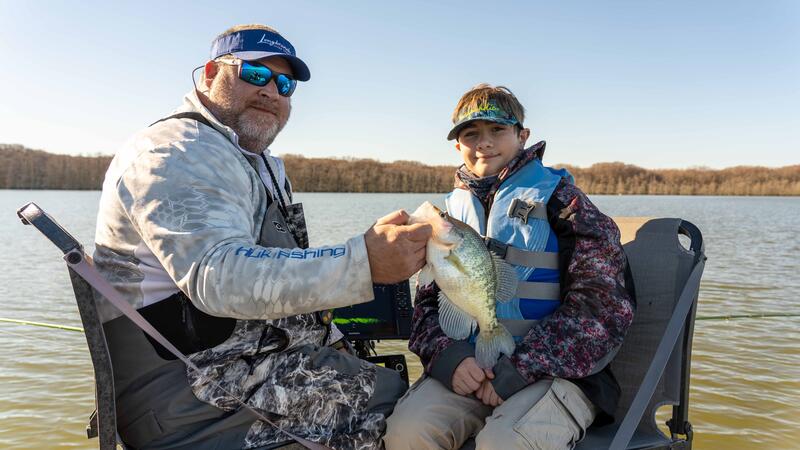 Perch jerking for early springtime crappie fishing by Brad Wiegmann 
