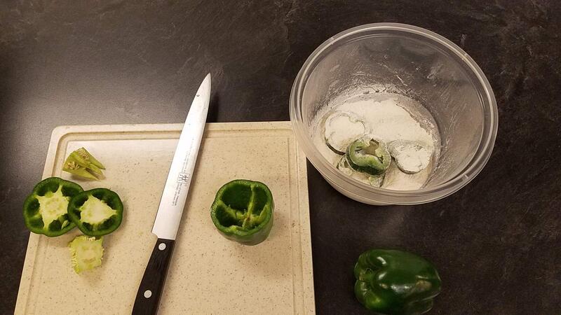 Name:  Slicing the Peppers and Tossing in AP Flour.jpg
Views: 462
Size:  54.5 KB