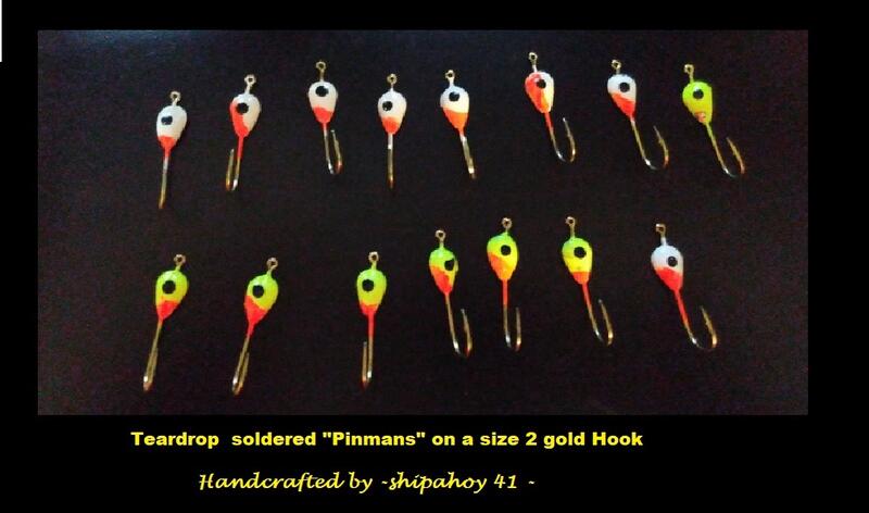 Name:  Soldered Teardrop style ice fishing lures on a number 2 hook.jpg
Views: 258
Size:  38.5 KB
