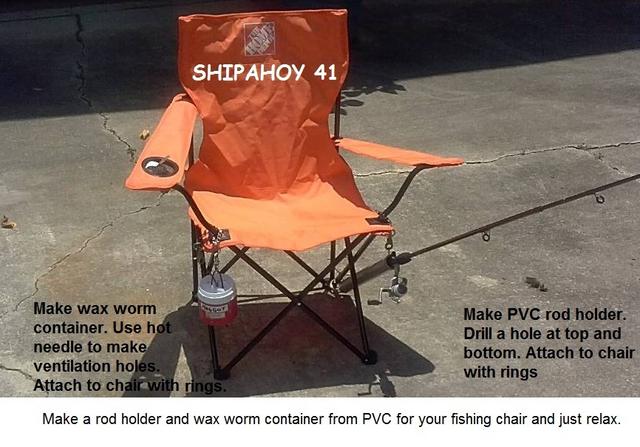 Bank Fishing Chair And Rod Holder Combination Idea