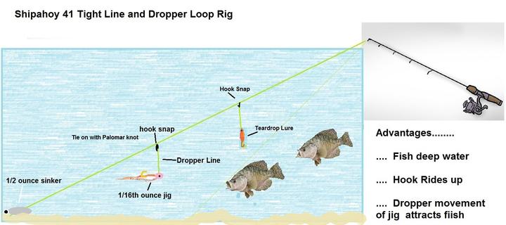Tight Line and Dropper Rig Drawing by shipahoy 41