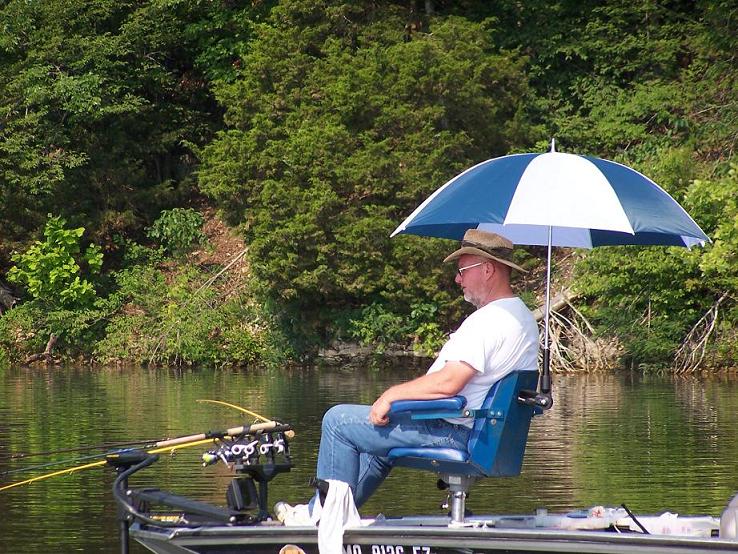 Fishing seat umbrella