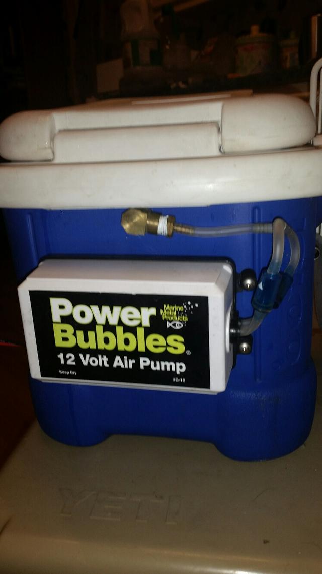 Ideas to mount bubble box on small cooler?